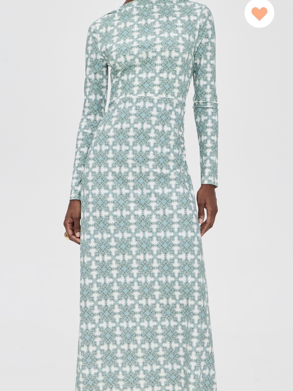 Hill House Selene Long Sleeve Printed Midi Dress